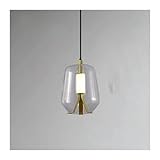 Retro V Pendelleuchte Design Lampe Glas Lampe Postmodern Bar Nachttisch Schlafzimmer - Pendelleuchte (Clear Glass)