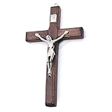Wudaizhi Vintage Jesus Wie Holzkreuz Gebet Anhänger Christian Memorial Ornamente Geschenk