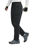 baleaf Wanderhose Herren Thermohose Softshellhose Wasserabweisend Cargohose Outdoorhose Trekkinghose Skihose MTB Hose Lang Fahrradhose Winter Schwarz XXL