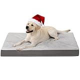 KSIIA Orthopädisches Hundebett Grosse Hunde, Hundekissen Waschbar 105x70cm, Hundebetten mit Abnehmbarer Deckel, Hundematte Doppelseitig Wendbare, Grau