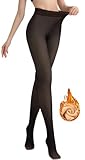 BTkviseQat Thermostrumpfhosen für damen,Strumpfhosen Damen Winter,Gefütterte Strumpfhose,Gefälschte Durchscheinend Plüschstrümpfe Pantyhose Wärmende Fleece Strumpfhose