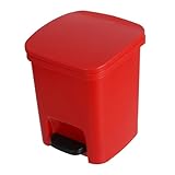 Gatuida Tretmülleimer mit Klappdeckel Rechteckiger Kunststoff Abfalleimer Geruchsdichter Müllbehälter für Küche Bad Büro Schlafzimmer Moderner Haushalts mülleimer