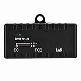 Akozon LAN Network Poe Splitter, Power Over Ethernet Injector Adapter, Schwarz, Hochgeschwindigkeit und Langlebige ABS -Konstruktion (White) (Black)