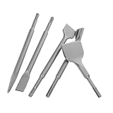 MAGICLULU 5er Set Bohrhämmer Für Beton Schlammmischer Bohrer Lochflicken-set Für Trockenbau Große Wandfliesen Zum Abziehen Und Aufkleben Bohrer Für Betonmauerwerk Grey Verchromter Stahl