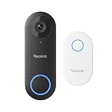 Reolink 5MP Video-Türklingel PoE mit Chime, UHD Türklingel Kabelgebundene mit Kamera, 180° Ultraweitwinkel, Zwei-Wege-Audio, Personenerkennung, Wasserdicht, Alarme, Kompatibel NVR, Video Doorbell PoE
