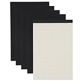 heavenlife Notizblock A5 Kariert, 5 Stück Block Kariert A5, Notizblöcke Schreibblock, 80 Blatt je Block, Notizzettel Abreißbar 14,8 x 22,4 cm für Büro, Haushalt, Schule