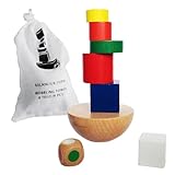 montessorii Holzspielzeug – Sortier- Und Stapelspiel Für Kleinkinder | Lernspielzeug Ab 1 2 3 Jahre Aus Holz | Pädagogisches Sensorikspiel Zur Farberkennung, Spielzeug Für & Mädchen