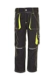 Planam Junior Kinder Bundhose anthrazit gelb Modell 6110 Größe 134/140