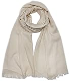 Damen Sommer Schals Baumwolle Leichte Große Lange Gaze Damenschal Eleganter Plain Tücher 75”×43”,Creme