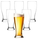 MIKONI Biergläser Hoch Weizengläser 500ml BROTTO 6er-SET Gläser für Bier Bierseidel Bierkrug Bierglas, Spülmaschinenfest