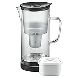 SILBERTHAL Wasserfilter Glas Karaffe 2,7 Liter - Kompatibel mit Maxtra - Reduziert Kalk und Chlor im Trinkwasser