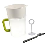 Amosfun Sojamilchbereiter-Filter-Set, Nussmilchbeutel, Alternative mit Filterbecher, Pressstab, Reinigungsbürste, multifunktional, feinmaschiges Sieb für Hafer, Mandel, 4 Stück