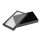 Samt-Schmuck-Ring-Präsentations-Organizer-Etui Tablett-Halter Ohrring Aufbewahrungsbox (schwarz)