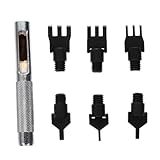 EXAOMBLE Lochmeißel Für Lederhandwerk Handgenähte Lochstanzer Mit Prong Für Gürtel Taschen Und Mehr Hochwertiges Loch Meißel Tool Für Präzise