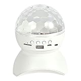 LED Disco Ball Light - Drehende DJ -Strobe -Lampe, Partybühnenlicht | Sound aktivierte Disco-Ball, wiederaufladbare drahtlose Lautsprecher für Karaoke, Halloween, Geburtstagsdekor und Tanzpartys