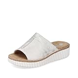 Rieker Damen Pantoletten 69288, Frauen Slipper,Sommerschuhe,sommerclogs,Schlupfschuhe,schluepfschuhe,Slides,Slip-ons,Mules,beige (60),40 EU / 6.5 UK