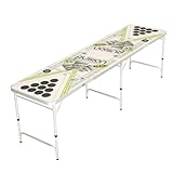Moe - Beercup Bierpong Tische, Beer Pong Set für Partyspiele, Beerpong Tisch Klappbar & Höhenverstellbar, Bierpong Tisch Wasserfest, Bierpongtisch