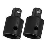 DIKACA 2 Stück Steckschlüssel Adapterset 1/2 3/8 aus Vanadiumstahl Ratschen und Schlagschrauber Reduzierstück – 52g Leichter Antriebsgrößenreduzierer für Drehmomentschlüssel