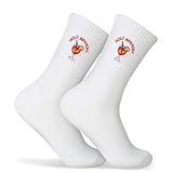 MEJOSER Aperol Geschenk Aperol Socken 36-42 Baumwolle für Damen Herren Weihnachten Lustige Tennissocken Sportsocken Crew Socks Accessoires (DE/NL/SE/PL, Numerisch, 36, 42, Regular, Regular, Weiß)