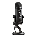 Blue Yeti USB-Mikrofon für Aufnahmen, Streaming, Gaming, Podcasting auf PC und Mac, Mikrofon für Laptop oder Computer, Blue VO!CE Effekte, Verstellbarer Ständer, Plug and Play - Schwarz