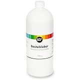 perfect ideaz - 1.000 ml Bastel-Kleber, transparent - PVA-Kleber lösemittelfrei, ungiftig - Made in Germany