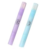 iwobi 2 Stücke Nail Art Entfernung Stifte, Nagellack Korrekturstift mit 6 Austauschbare Ersatzspitzen, Nagellack Entferner Stifte Nagellackentferner Stift mit Baumwollköpfen（Lila + Blau）