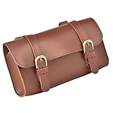 Fahrradtasche für Lenker, Leder, Vordertasche, Vordertasche für den täglichen Gebrauch, Radfahrer, Rennrad, Lederpaket