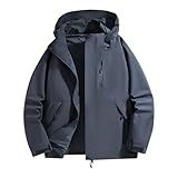 Generisch Regenjacke Herren Damen Winddichte Unisex-Outdoorjacke Stilvoll Und Vielseitig Paare Felljacke Leicht Wasserdicht Sportjacke Größen Übergangsjacke Atmungsaktiv Einfarbig Softshelljacke