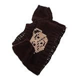 TOYANDONA Weicher Warmer Bären Pullover für Plüschtiere Kuscheliger Hoodie Ersatzkleidung für Puppen Niedliche Stofftier Kleidung Kreatives Design Brauner Wintermantel