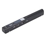 Fockety Tragbarer Dokumentenscanner, Handheld -Foto -Scanner für A4 -Dokumente Bilder Seiten Texte in 900 DPI, Mobiler Dokumentenscanner für Zuhause, Büro, Business, JPG/PDF (Black)
