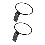 Happyyami 2 Stück Wandhalterung Außenwand hängend Basketball zeigt Gestell für Wandbehang Steht Blumentopfstand Pflanzregal Topf-Hängeständer Blumentopfhalter Eisen Black