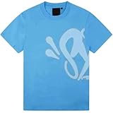 for Syna World Herren T-Shirt und Shorts Set 2 Teiliges Sportanzug Tracksuit Streetwear Sommer Outfit Trainingsanzug Jogginganzug Kurzarm Baumwolle Y2K Hip Hop Casual Bequem Wear Unisex Streetwear