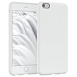 EAZY CASE Premium Silikon Handyhülle kompatibel mit iPhone 6 / 6S, Slimcover mit Kameraschutz und Innenfutter, Silikonhülle, Schutzhülle, Bumper, Handy Case, Hülle, Softcase, Weiß