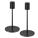 2 Stück Kerzenleuchter, Kerzenständer, Vintage Kugelkerzen Säulenhalter, Schwarz Tisch Kerzen Ständer Dekorationen für Wohnzimmer, Hochzeit, Abendessen Ornamente