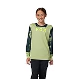 Fox Racing Unisex Kinder Langärmeliges Fahrradtrikot, Fuchs, Junior, Defend Taunt, Hellgrün, Größe XL T-Shirt, grün