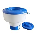 Pool Pillenspender, Pool Medizin Spender - 7 Zoll Spa Pillenspender, Faltbarer Spender mit Zugring für Innen- und Außenpool, Spa,