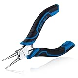 SPEEDWOX 12,7 cm Rundzange für Schmuckherstellung, Mini-Drahtschlaufenzange, ultrapräzise, runde Nase, mit konischen und nicht verzerrten Backen für Drahtwickelung, Biegeringe und Bastelarbeiten