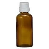 10x Apothekenfläschchen 50ml aus Braunglas mit weissem Schraubverschluss