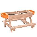 Hühnerfutterstation | Hühnerfutterstation und Bewässerungs-Set – Bewässerungsset mit Holztisch, Geflügelfütterungsausrüstung, Haustierbedarf für Bauernhof, Küken, Ente, Wachtel, Vogel