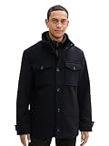 TOM TAILOR Herren 1042209 Wollmantel mit Brusttaschen, 10668-Sky Captain Blue, M