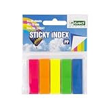 D.RECT 125 Stück Haftstreifen Pagemarker Index Haftmarker Film Textstreifen PP-Folie 12x45mm 5x25 Stück
