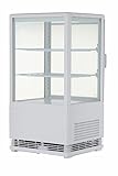 METRO Professional GGC2058 Vitrine für Kühlschränke, 42,8 x 38,6 x 81 cm, 58 l, 2 verstellbare Einlegeböden, LED-Beleuchtung, Weiß