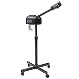 Begoniape Ozon-Gesichtsdampfer 360° Gesichtssauna Verdampfer Höhenverstellbar Bedampfer mit Rad Kosmetik Dampfgerät für Salon und Zuhause