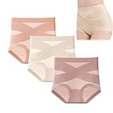 Auslaufsichere Slips mit Bauchkontrolle, ultimativer Komfort, Formende Unterwäsche, hoch taillierte Unterwäsche für Damen (3pcs B,XL)