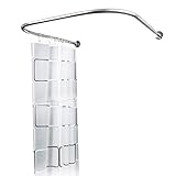 Duschvorhangstange Rund U-Form Edelstahl Duschstange Gebogene Bad-Vorhangstange 304 Edelstahl Duschspinne Duschschirm Duschvorhangwinkelstangen, FüR Badezimmer, KüChe, Umkleidekabine.