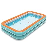 Aufblasbarer Pool, Aufblasbares Planschbecken, Kinderpool,Kinder Planschbecken,Schwimmbecken,Aufblasbare Pool,Aufblasbarer Kinderpool,2 Rollen 120 x 90 cm Höhe 34 cm