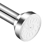 Feilays Duschvorhangstange Ohne Bohren Edelstahl SUS304 Gardinen Spannstange Ausziehbar von 40 bis 60cm Load 16KG Vorhangstange Rostfrei-Rutschfest Durchmesser 25mm Klemmstange Kleiderstange