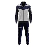 GIVOVA Unisex Visa Luxury Jogginganzug, Gris chiné Clair/bleu, 2XL