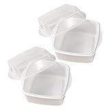 COLLBATH 2 Stück Mikrowellen Dampfgarer aus Bpa Freiem Kunststoff 165X12X10cm mit Transparentem Deckel und Auslaufsicherem Dampfkorb für Schnelles Fettfreies Gemüse Dämpfen In Mikrowelle