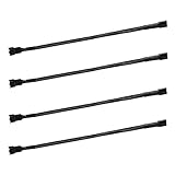 worien 4 STÜCKE 4 Pin PWM LüFter VerläNgerung Strom Kabel Stecker GehäUse Stecker auf Buchse VerläNgerung Kabel für 4 Pin / 3Pin LüFter